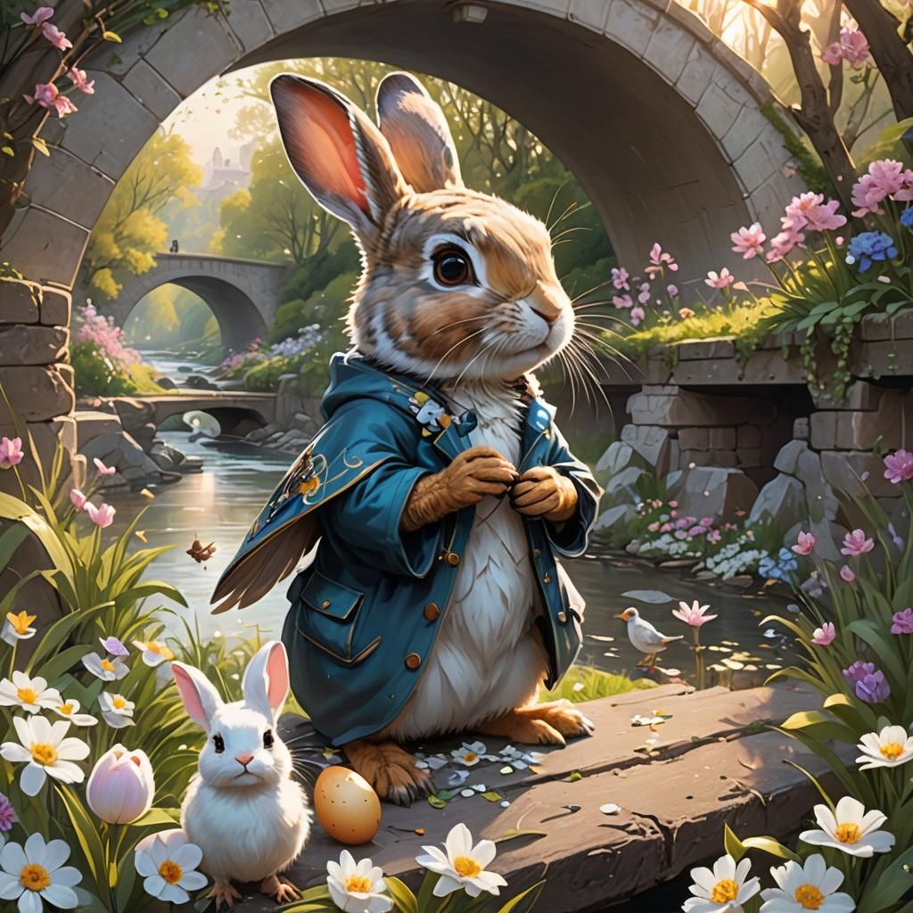 Cute Birds Embark on an Egg Hunt Adventure in Springtime