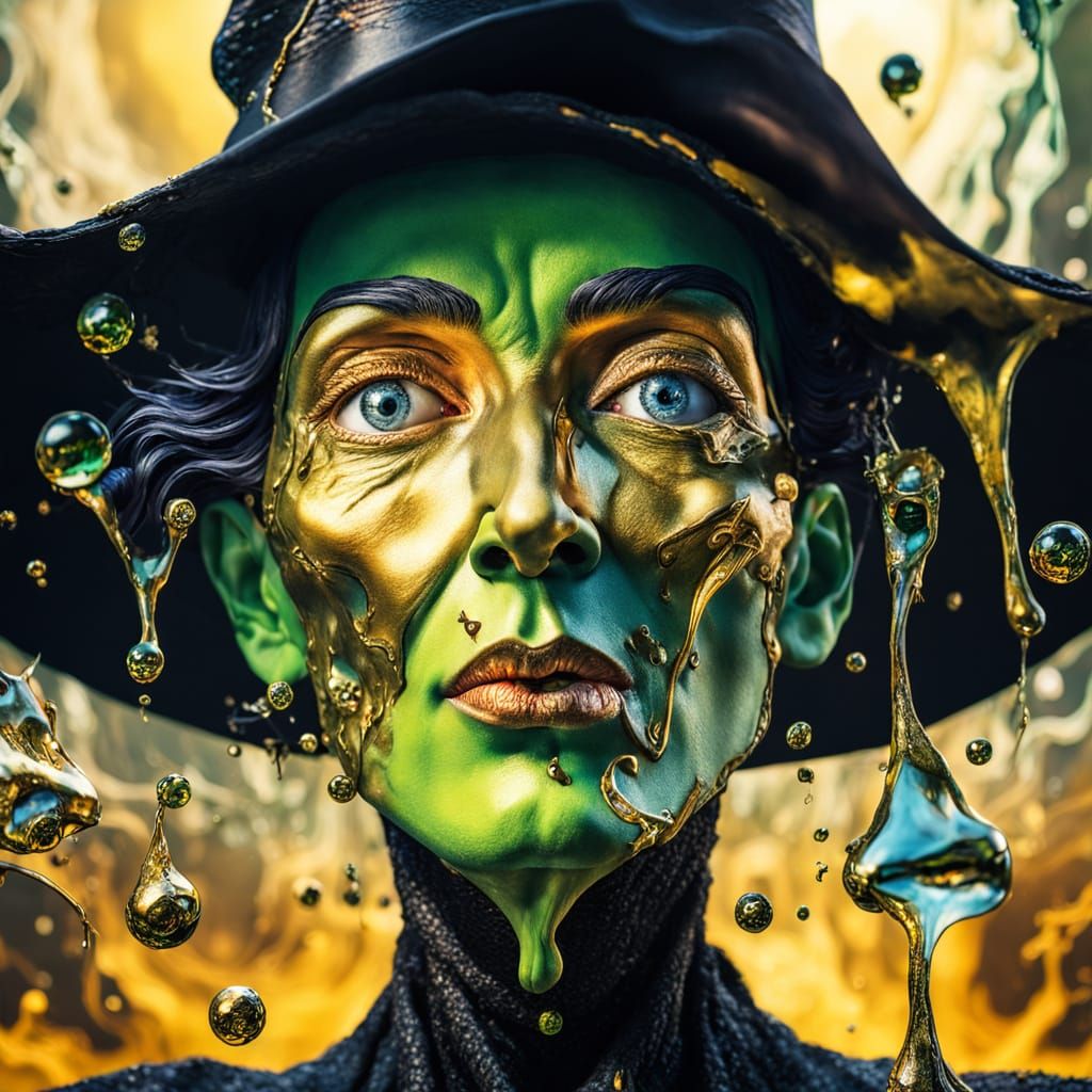 Melting Witch: A Surrealist Digital Art Piece