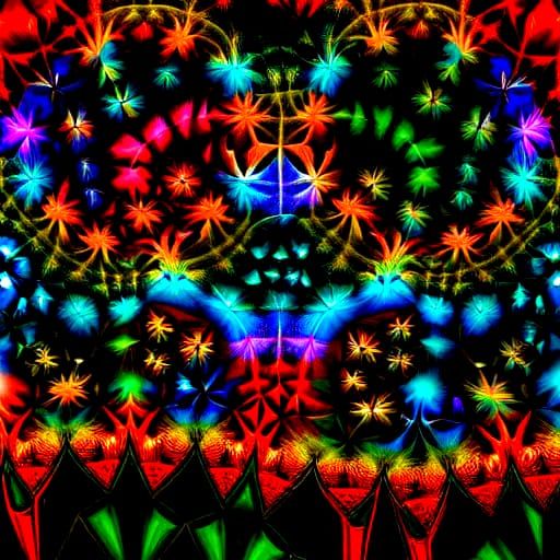 Symmetrical Fractal Masterpiece in Vibrant Colors