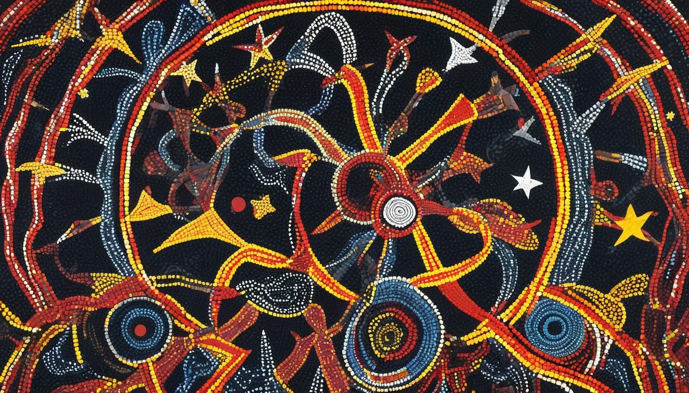 Aboriginal Circle Star Dreaming in Cosmic Splendor