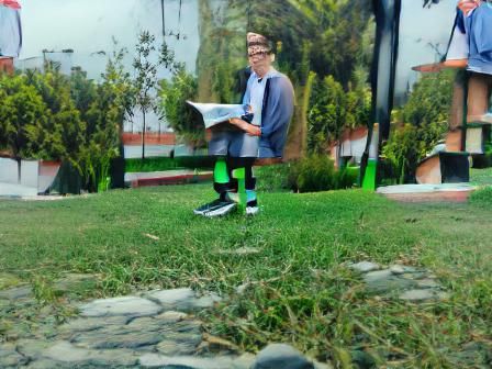 A Portrait of a Tech-Savvy Individual in a Modern Setting