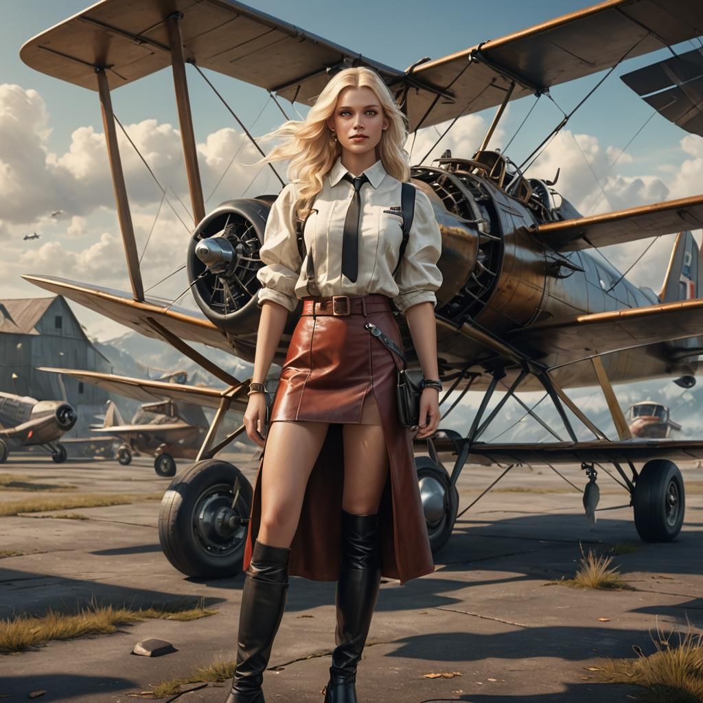 Fantastical Swedish Aviatrix Unveils Her Biplane in Detailed...