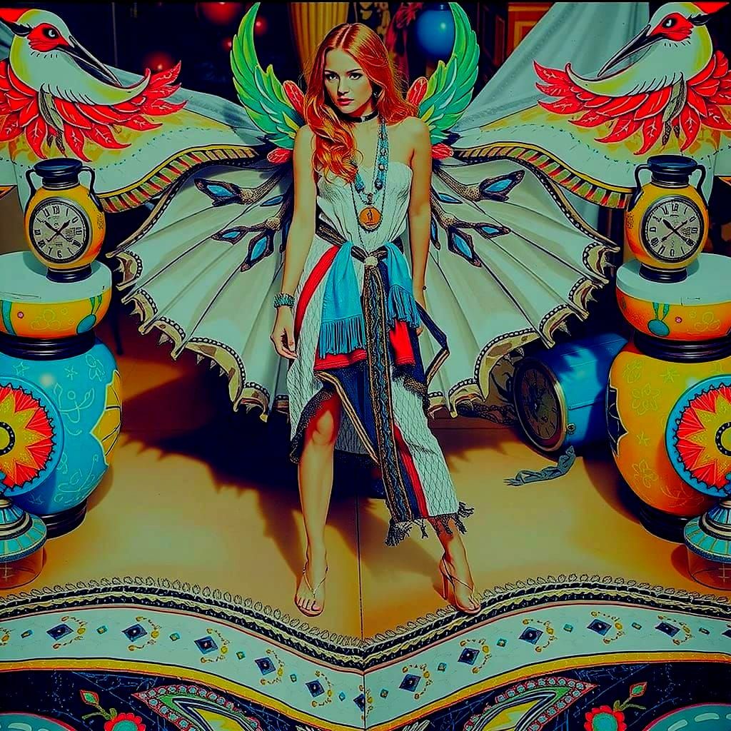 Photorealistic Woman in Earthy Tones, Painterly Style