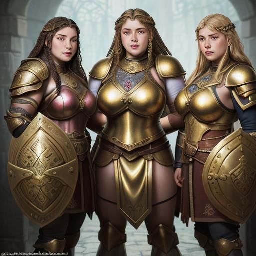 Dwarven Warriors in Vibrant Armor