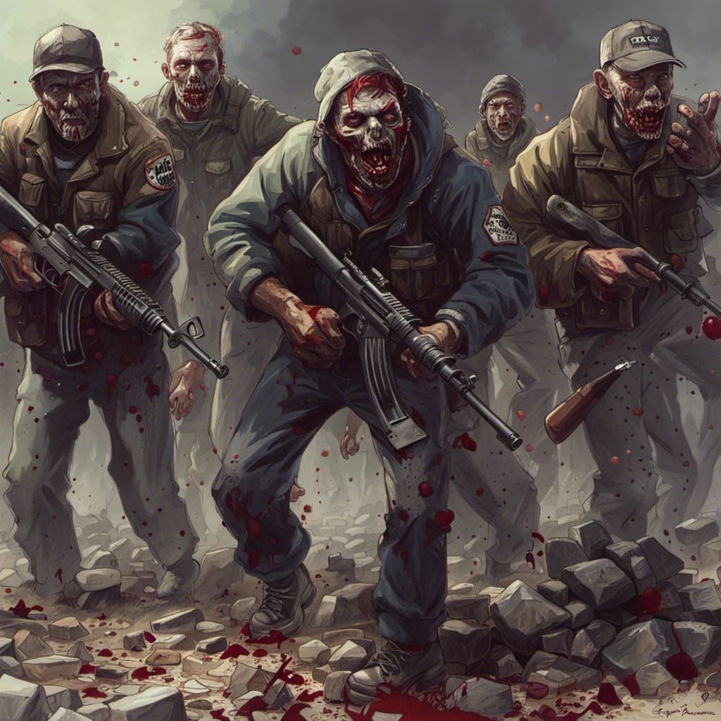 Cyberpunk Apocalypse Warriors in a Post-Apocalyptic World