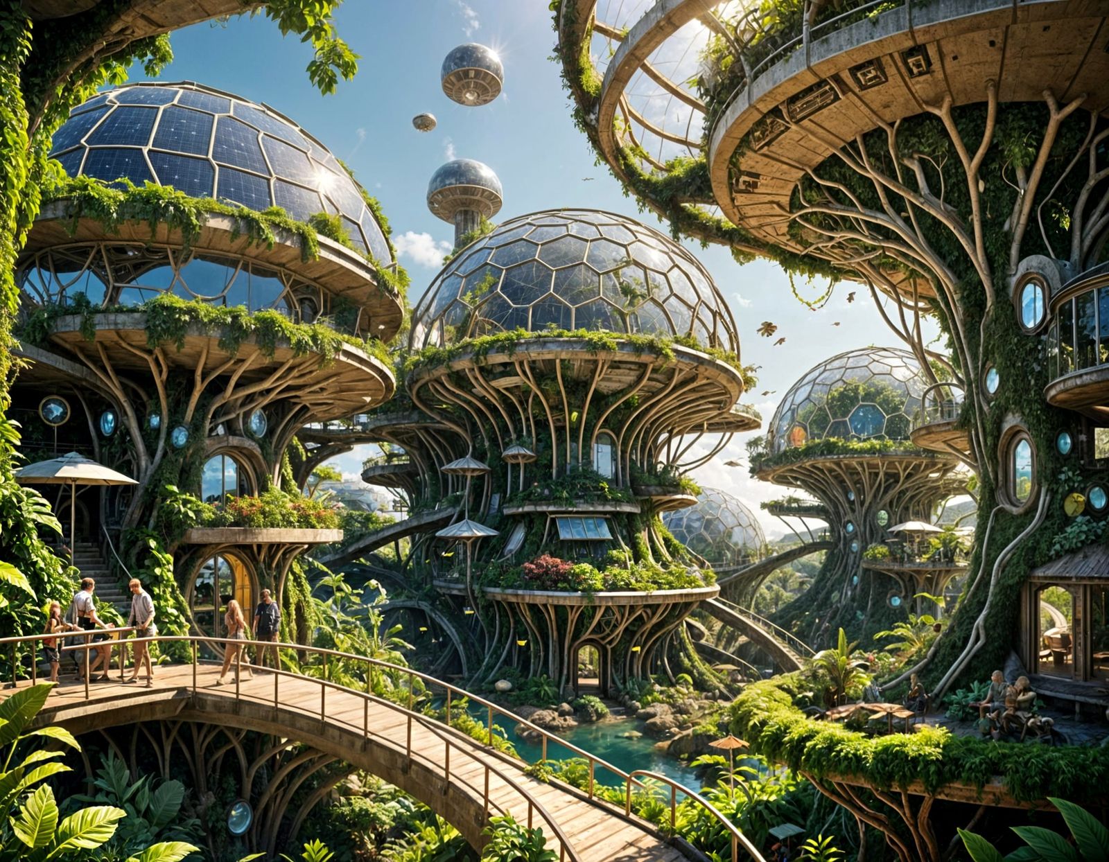 Sustainable Futuristic Village Blends into Tropical Landscap...