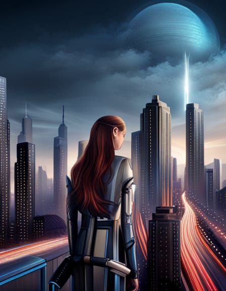 Cybernetic Harmony in a Futuristic Dreamscape