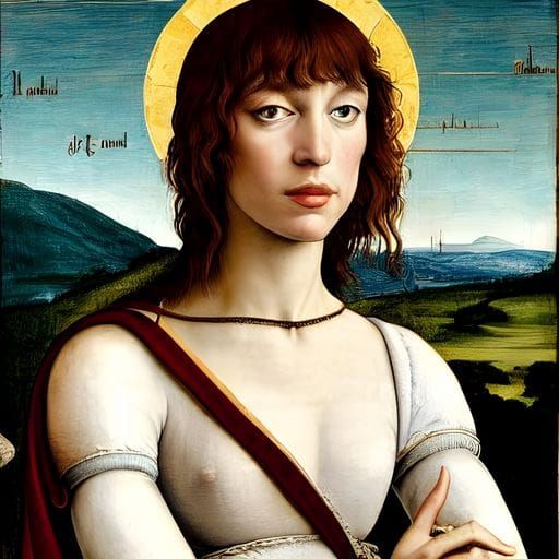 Medieval French Heroine in Armor Shines with Divine Light