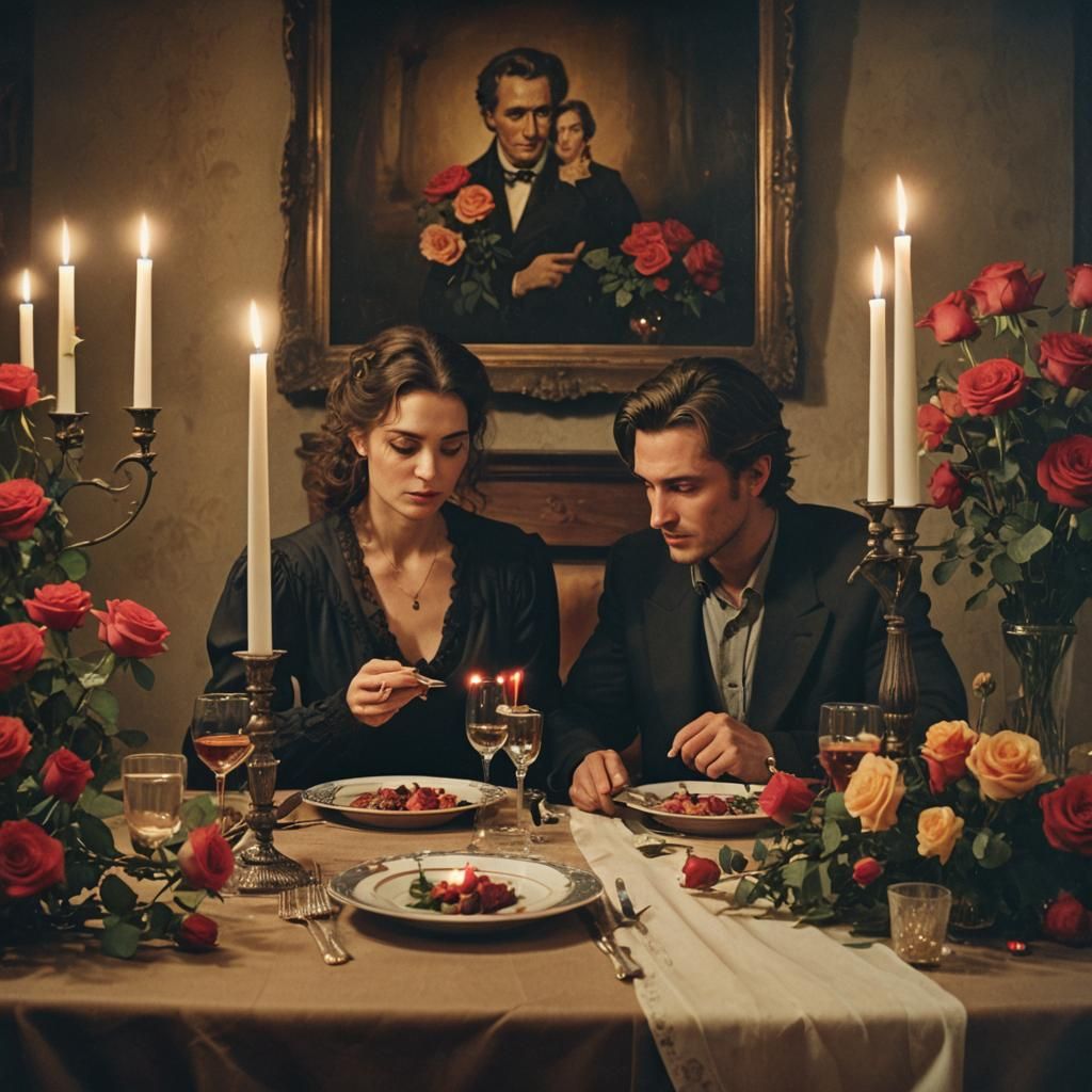 Romantic Candlelit Dinner in Vintage Glory