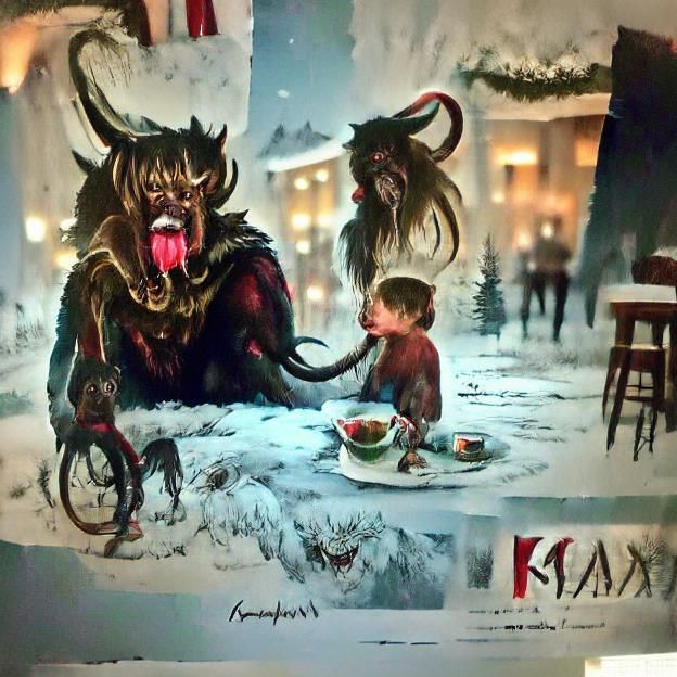 Krampus Devours Naughty Child in Stunning 8k Concept Art