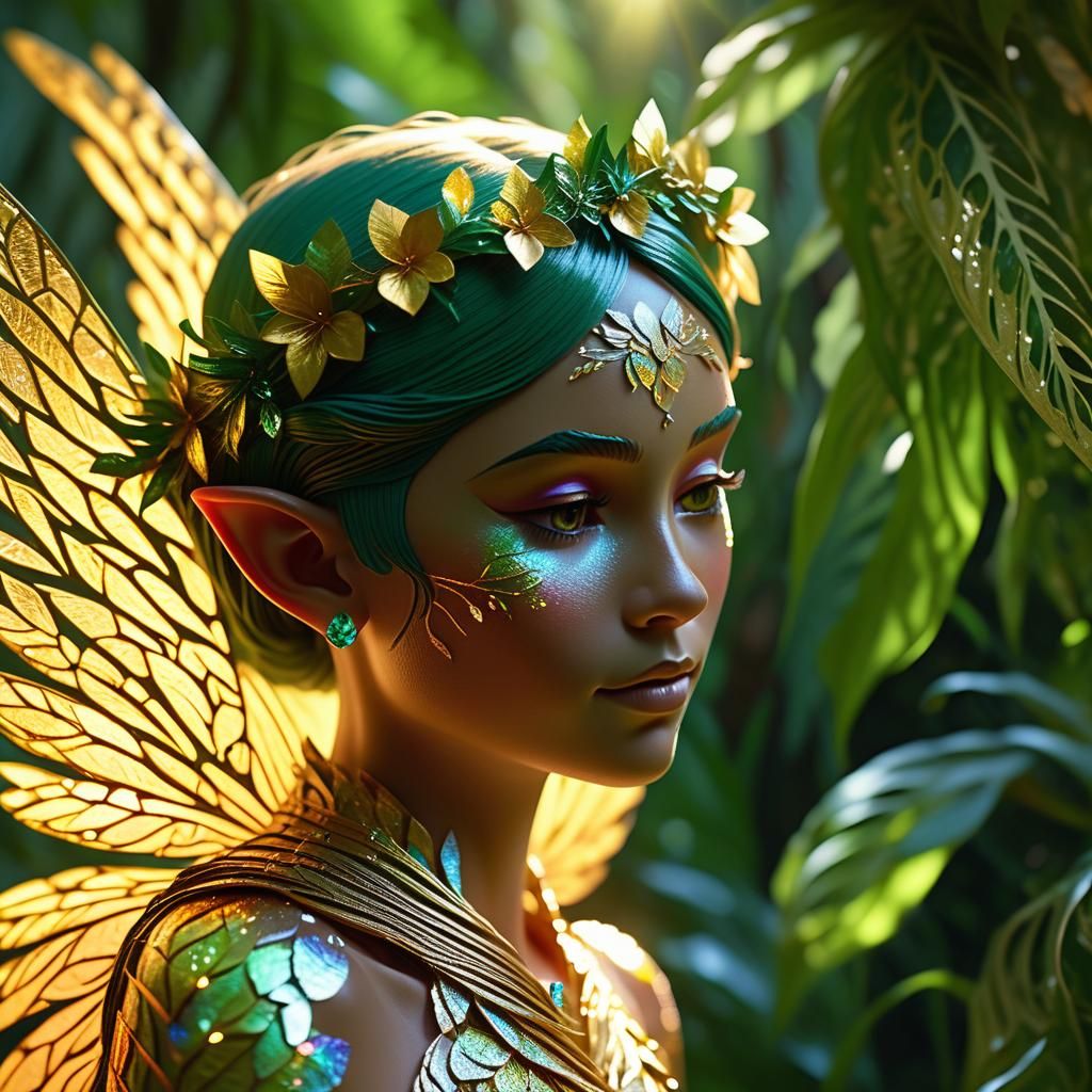 Delicate Jungle Elf Weaves Floral Crown