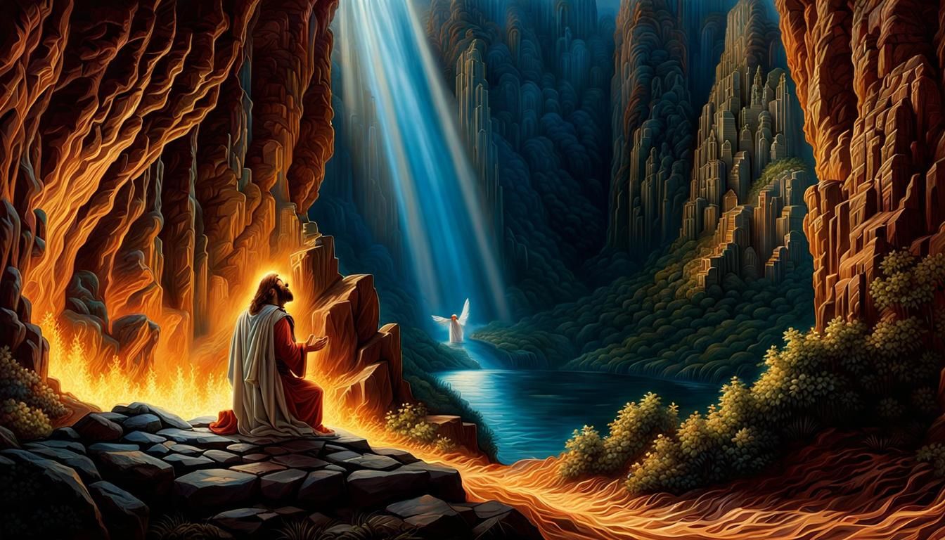 Jesus in Prayer: A Digital Matte Painting