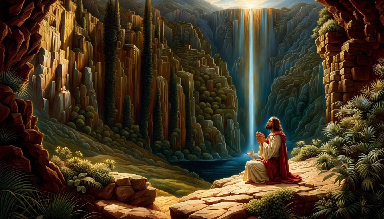 Jesus Praying: A Dramatic Digital Painting