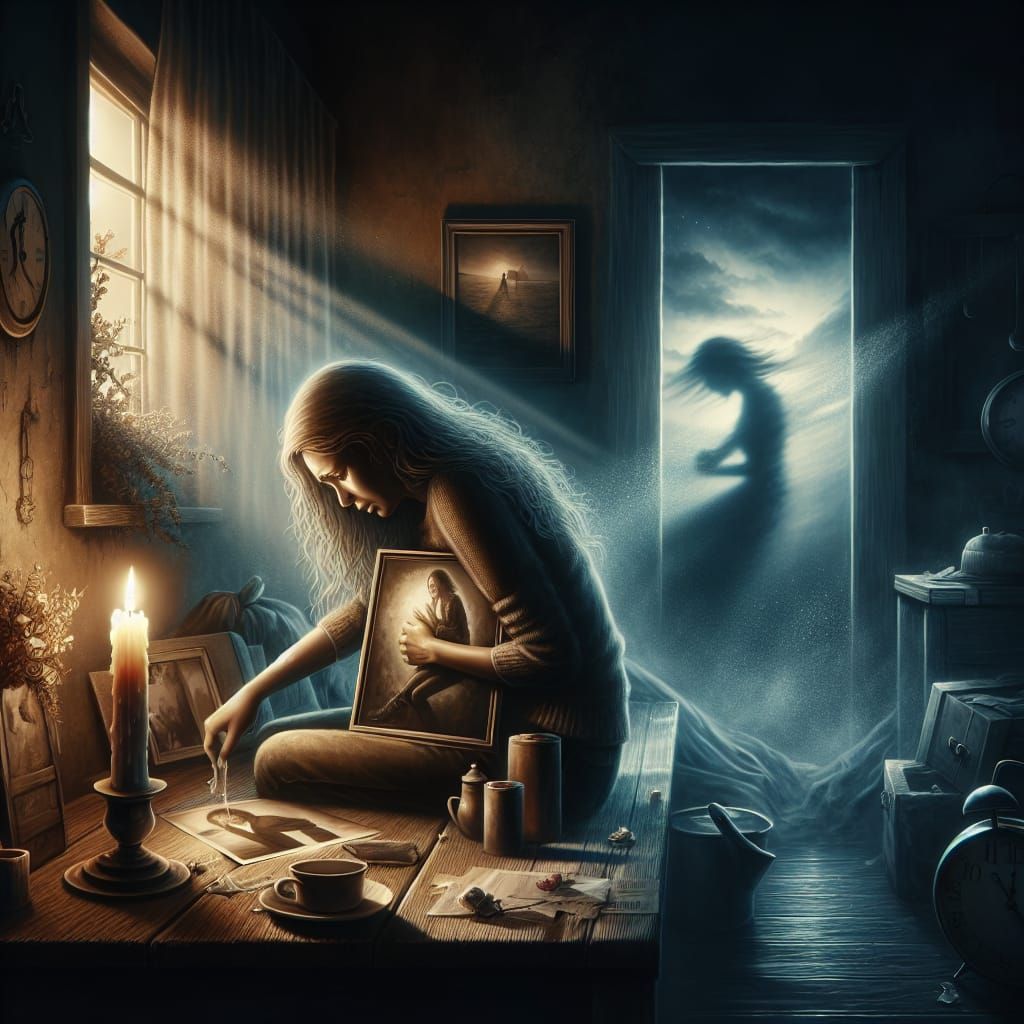 Heartbroken Woman Finds Resolve in Fading Light