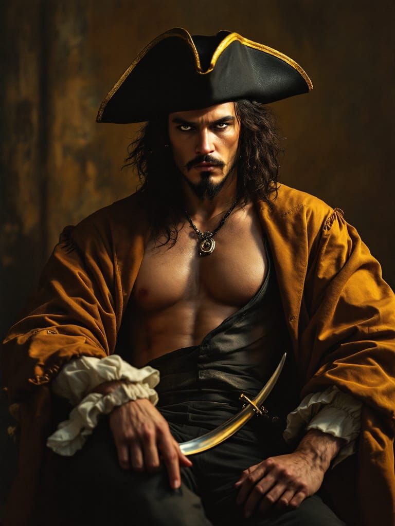 Blackbeard Portrait in Provocative Studio Style