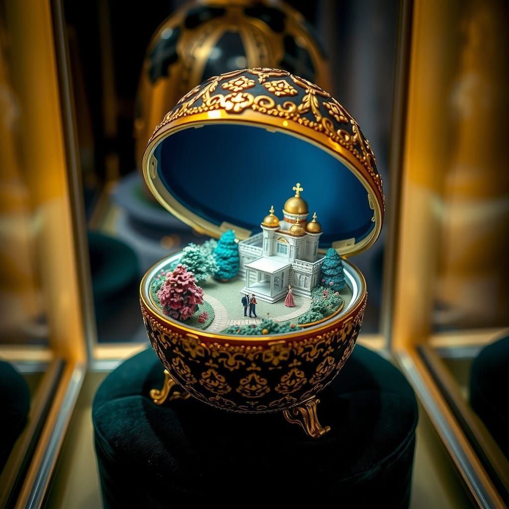 Ornate Fabergé Egg Reveals Miniature World