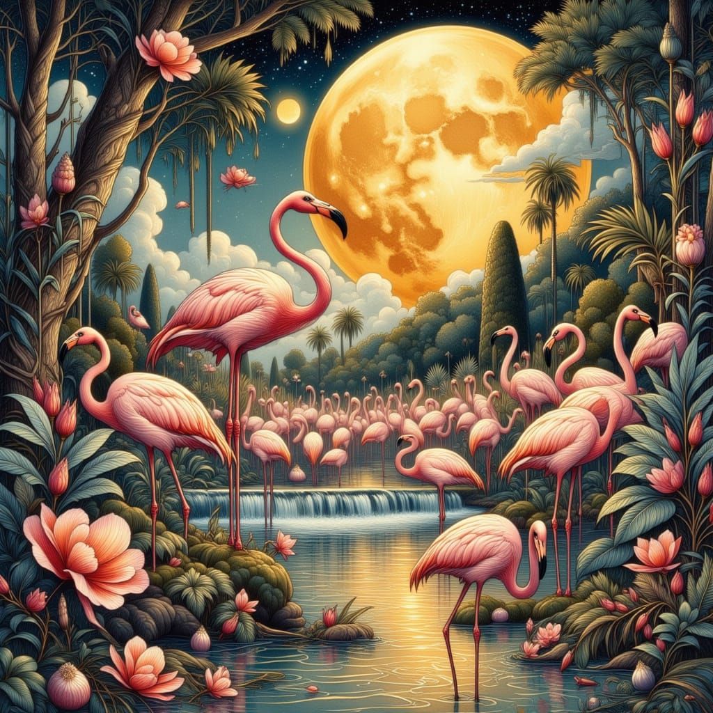 Flamingo Moon