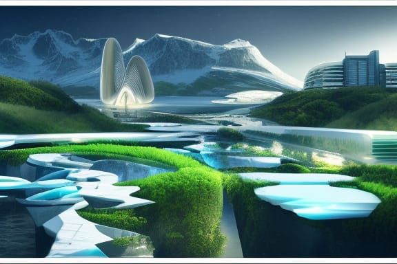 Sustainable Futuristic Metropolis Ascends into Heavenly Skie...