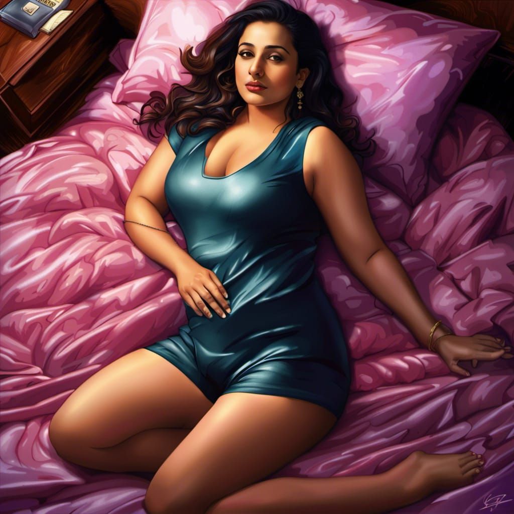 Vidya Balan in Vibrant Hyperrealistic Portrait