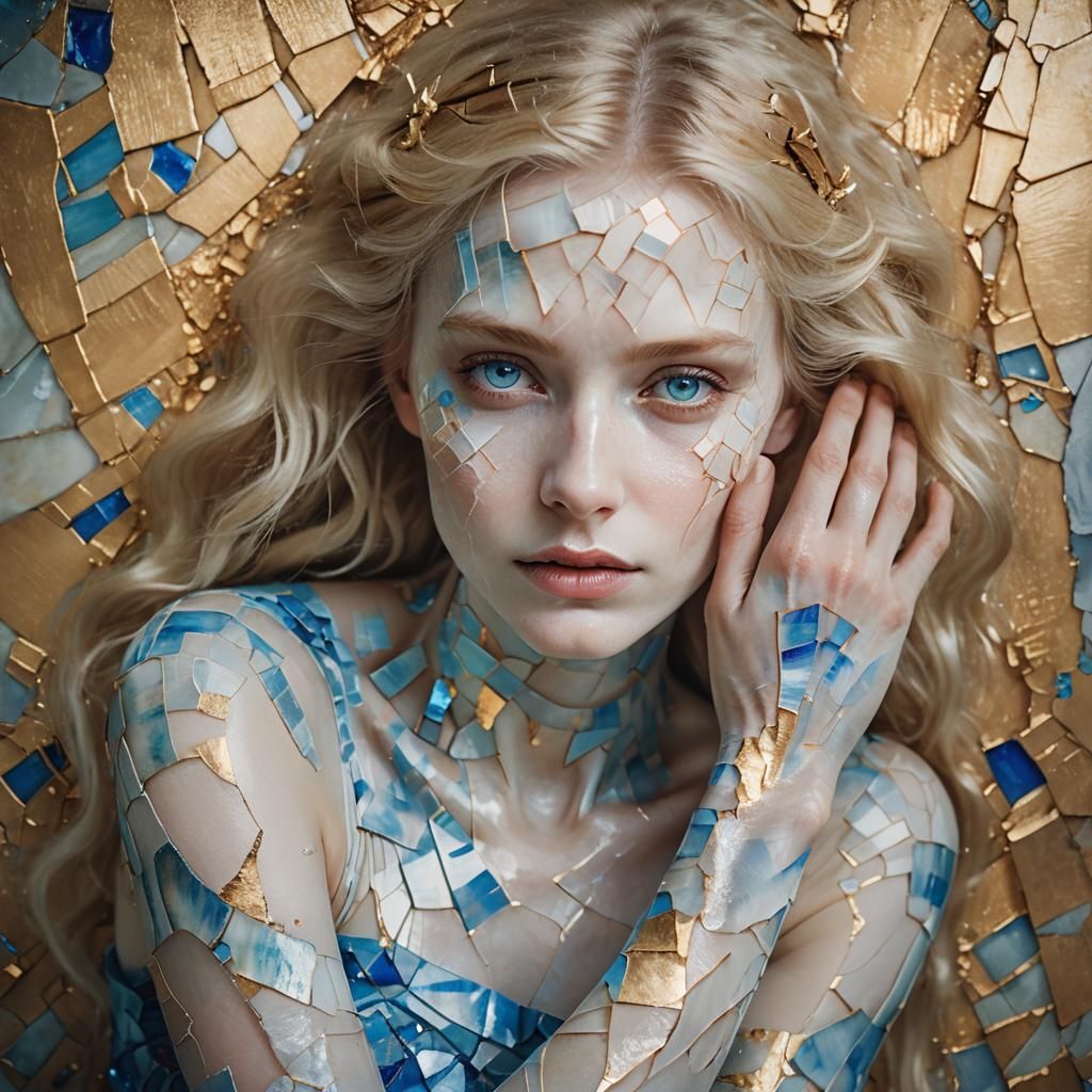 Ethereal Blonde Goddess in Dreamy Whimsy