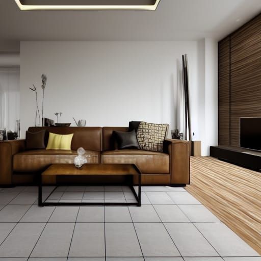 Stunning Modernist Living Room with Volumetric Lighting