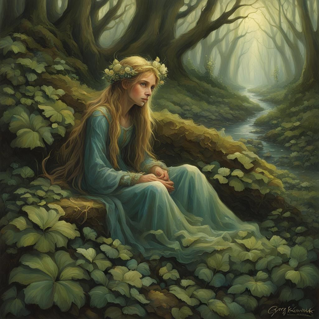 A Captivating Faery Maiden in a Dark and Sinister Realm