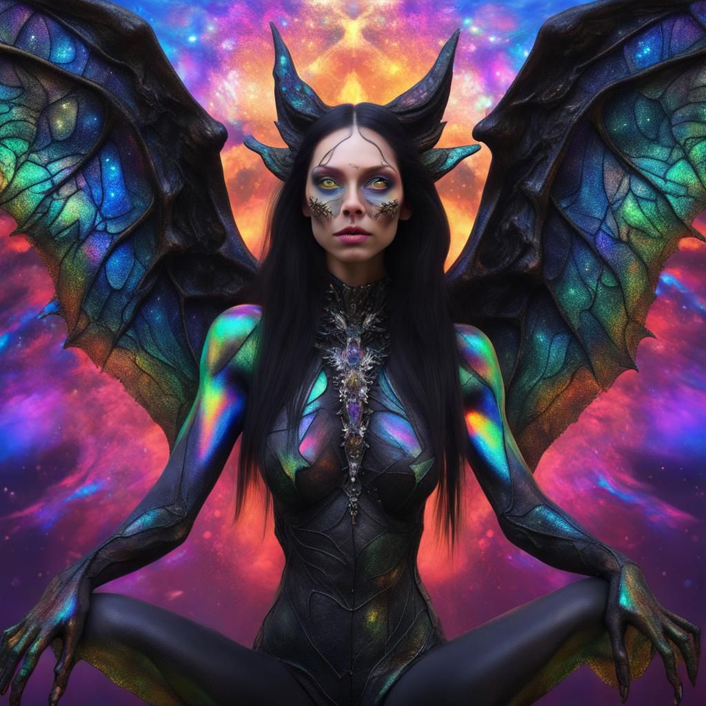 Ethereal Dark Fantasy Hybrid Goddess