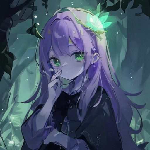 Fantasy Girl in Vibrant, Mystical Forest