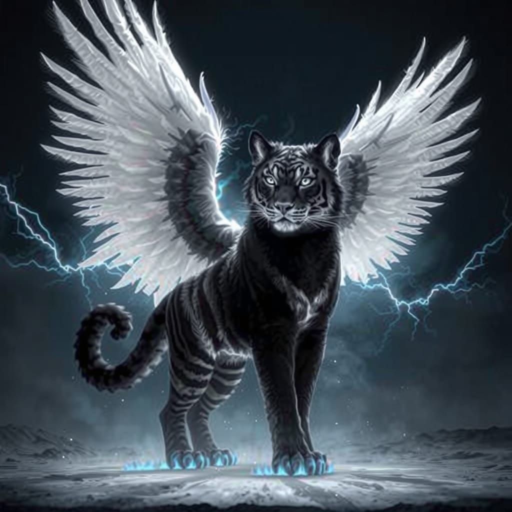 Dichotomous Beast soars Through Stormy Skies in Cyberpunk St...