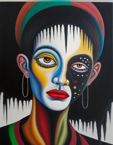 Cultured Oil Portrait of a Mysterious Figure