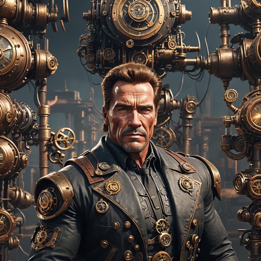 Arnold Schwarzenegger Steampunk Movie Cover