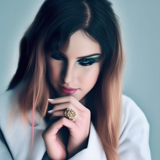 Lana Del Rey in Neon Dreamscape