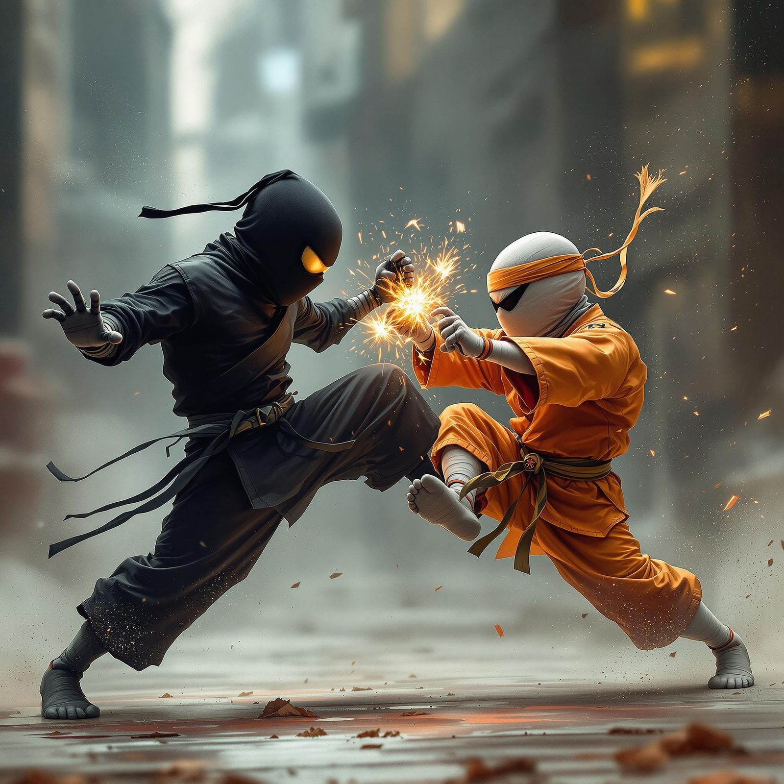 Feet of Fury Engage in High-Energy Martial Arts Duel