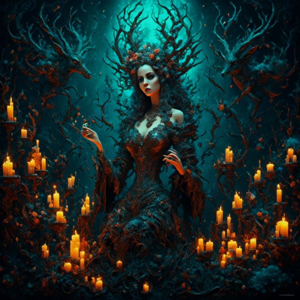 Rococo Goddess in Eldritch Romanesque Style