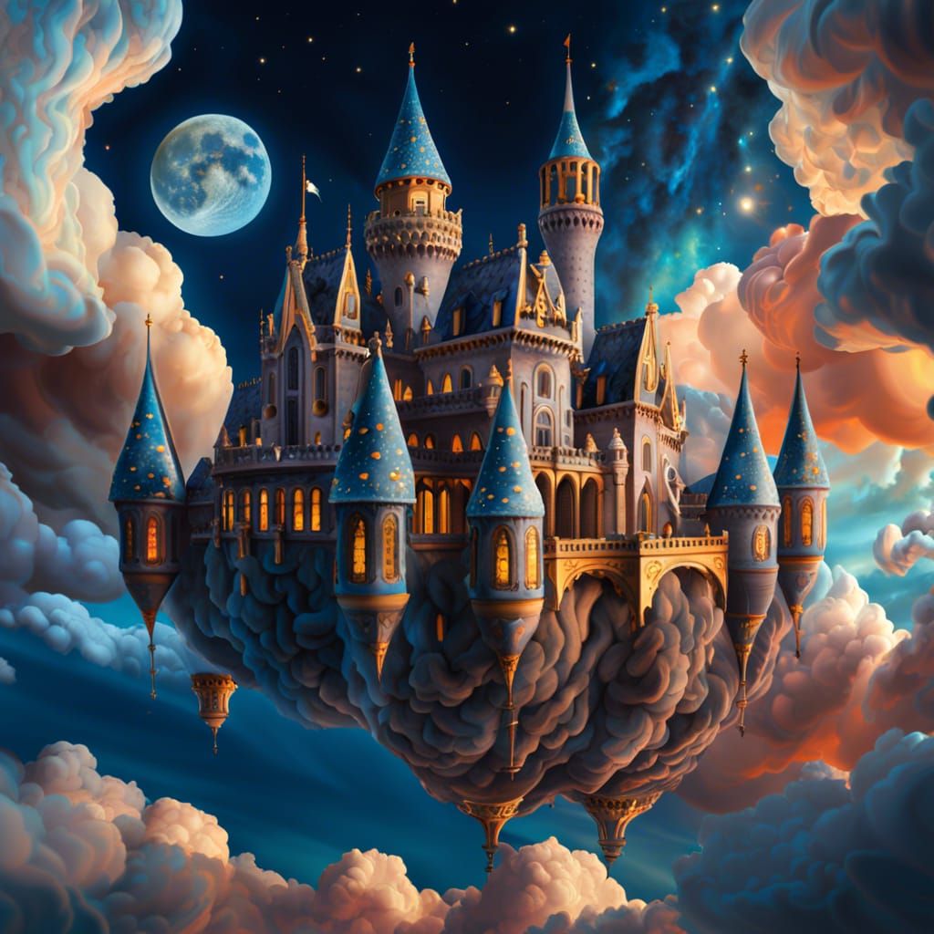 Ethereal Castle Ascends to Celestial Heights