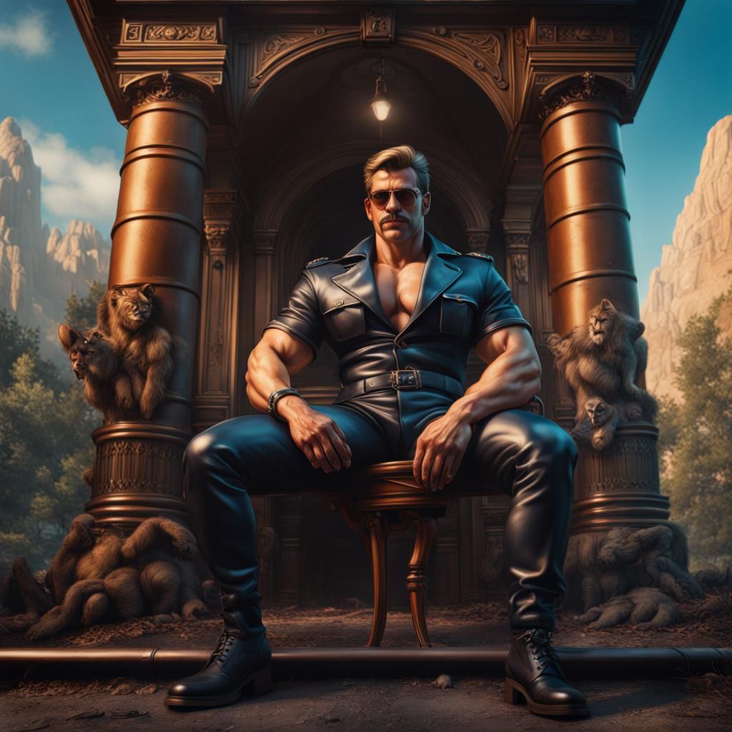 Tom of Finland Fantasy Cityscape