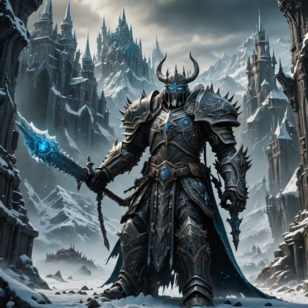 Surreal Fantasy Icon of Frozen Power