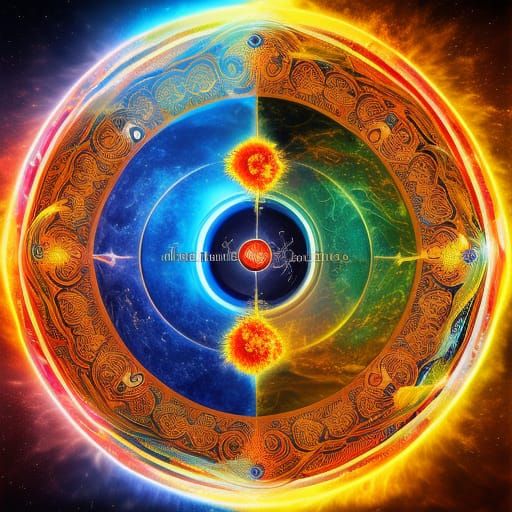 Yin Yang Mandala in Perfect Balance