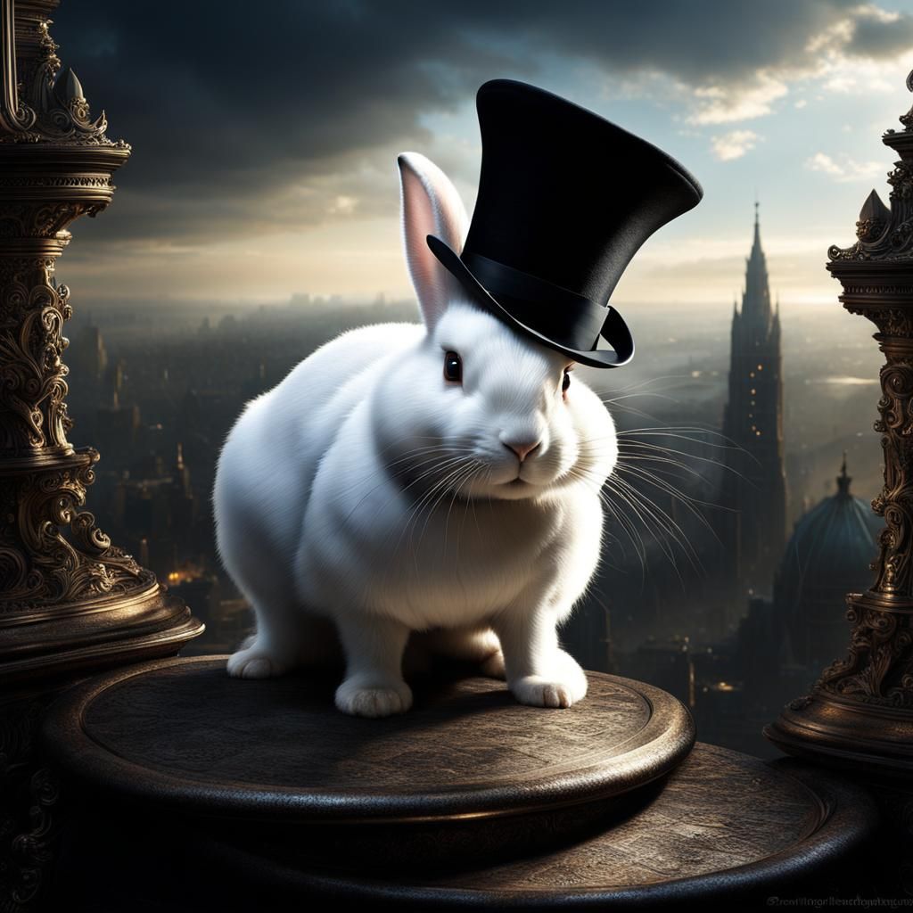 13 Days of Halloween Countdown - Magician Bunnies (Winston Churchbunny variant)