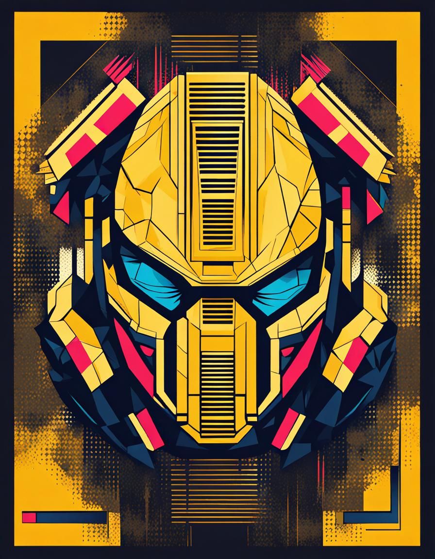 Predator in Triadic Hue Pop Art