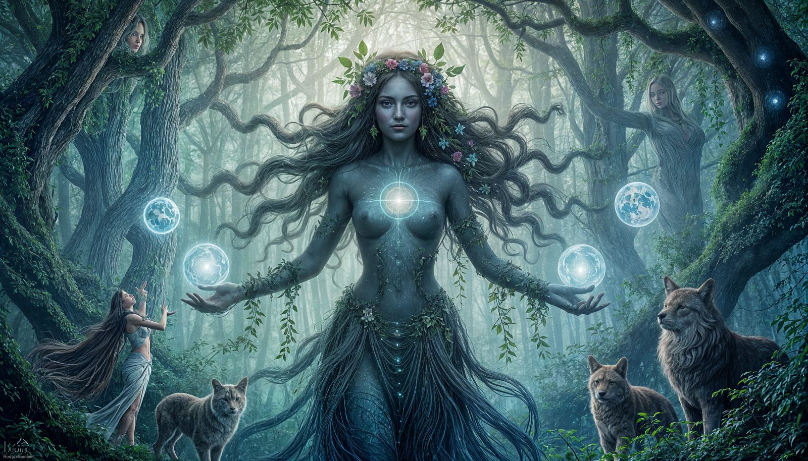 Ethereal Goddess of Nature in Fantasy Art