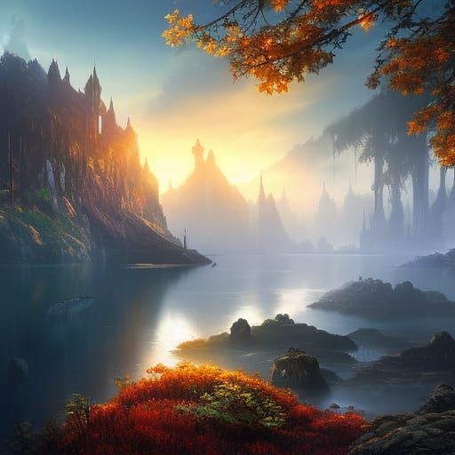 Victorian Castle Unravels in Vibrant, Splattered Colors