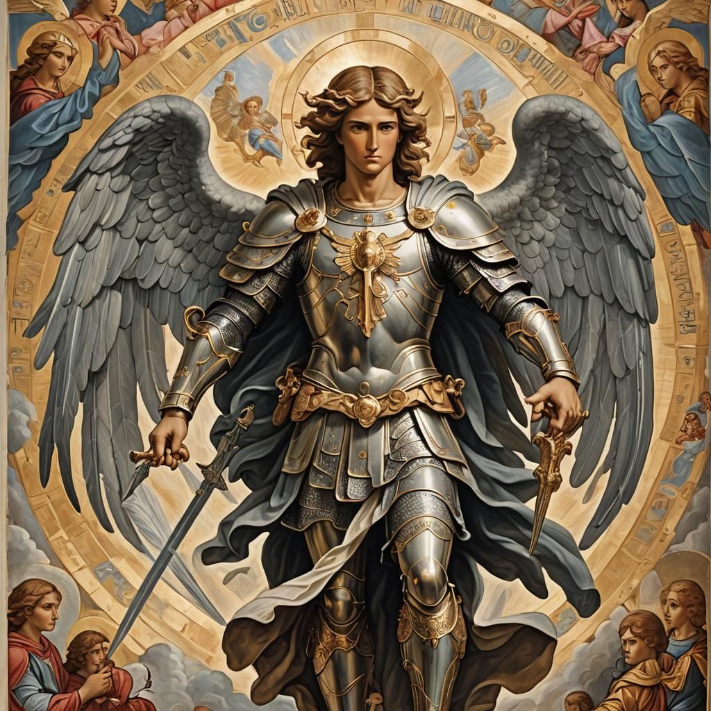 Archangel Michael, Powerful Angelic Figure in Christian Icon...