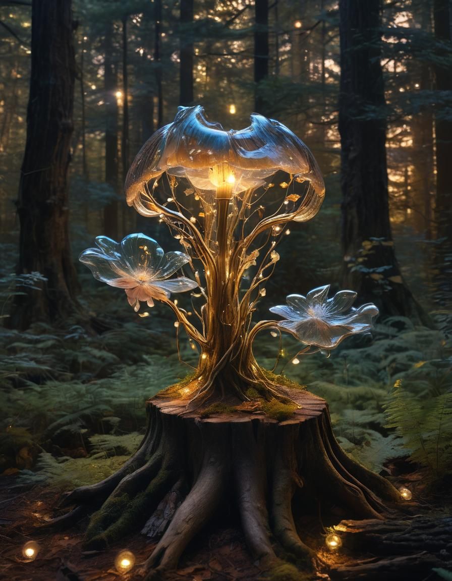 Ethereal Floral Fantasy in Softbox Lighting