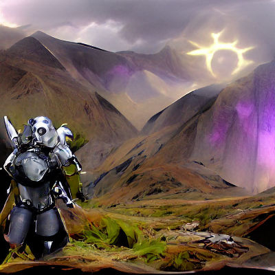 Cyberpunk Warforged Halo of Divine Light