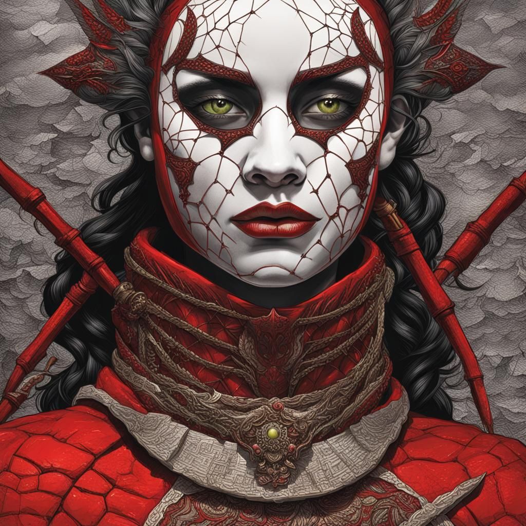 Mysterious Warrior with Strong Presence in Dark Armor