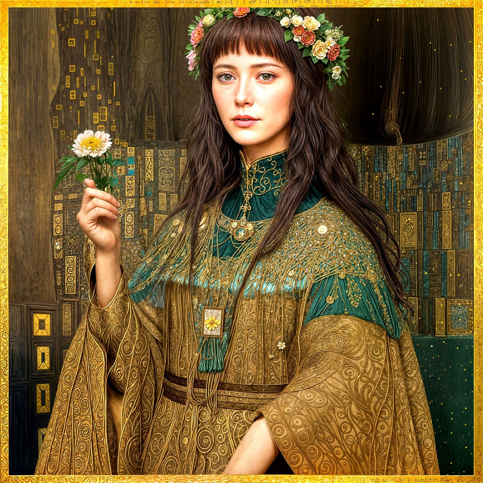 Exotic Flower in Detailed Matte Painting Style