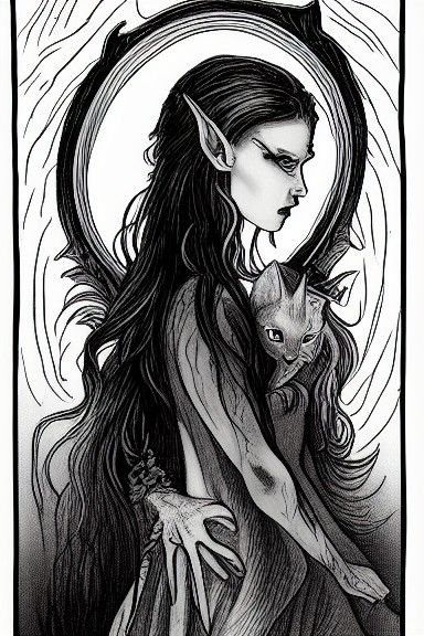 Elven Queen in Hellish Realism