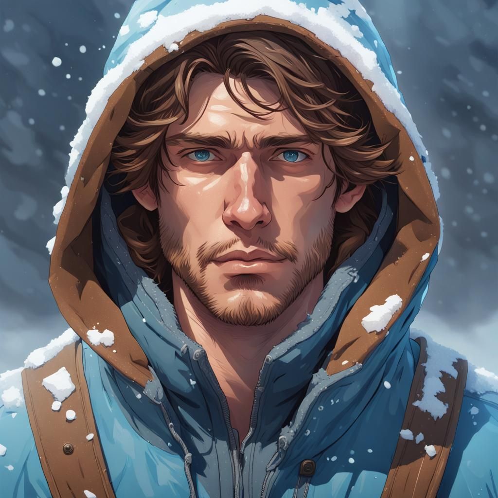 Frostbitten Survivor in Blue