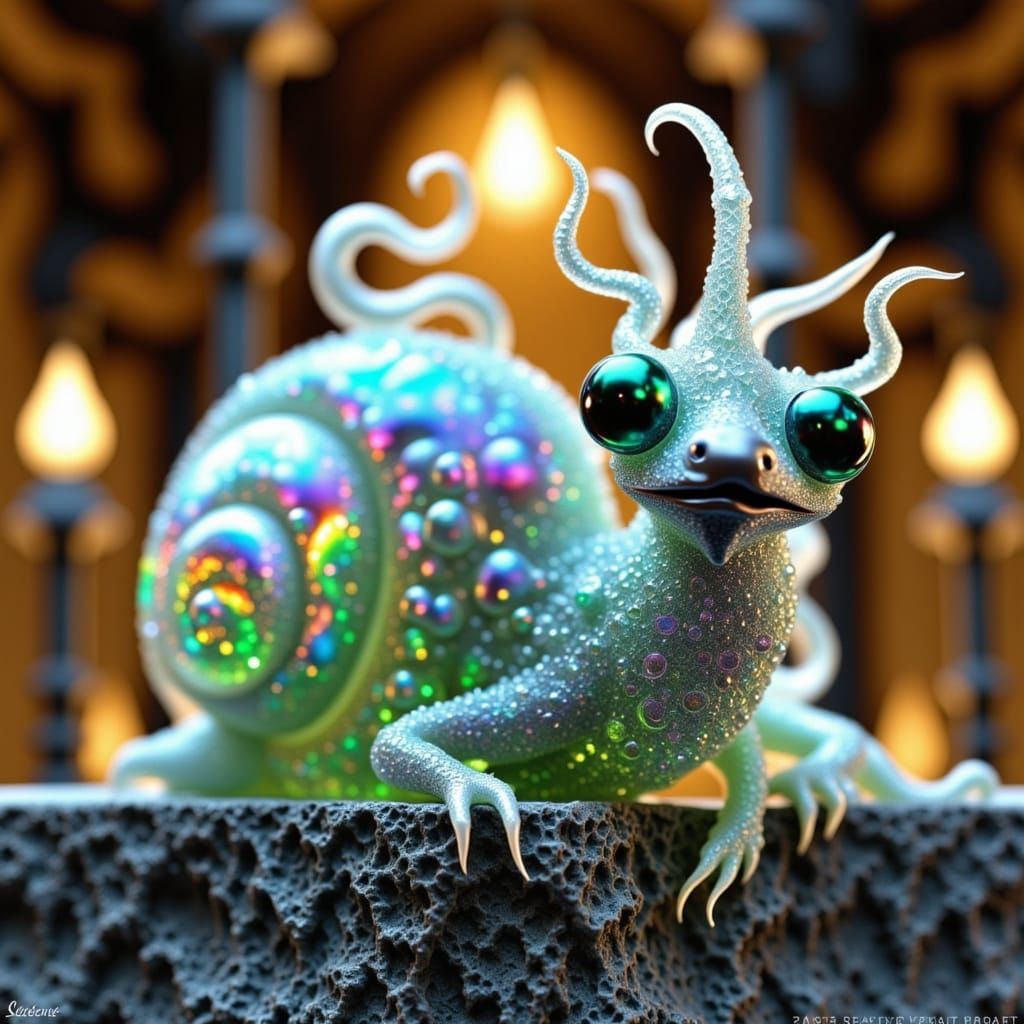 Spectral Snail Being in Weightless Wonder